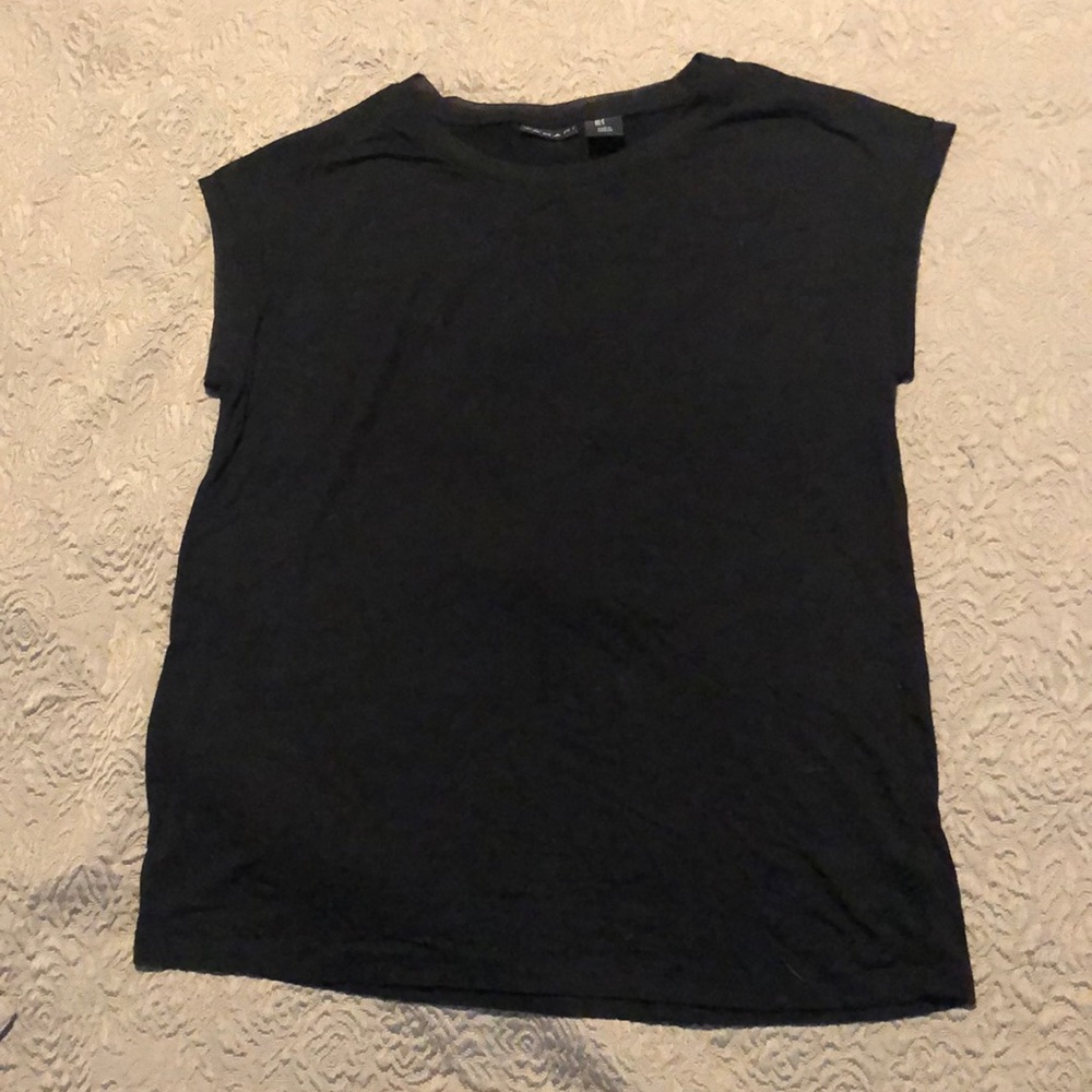 Black TAHARI TOP WITH MESH